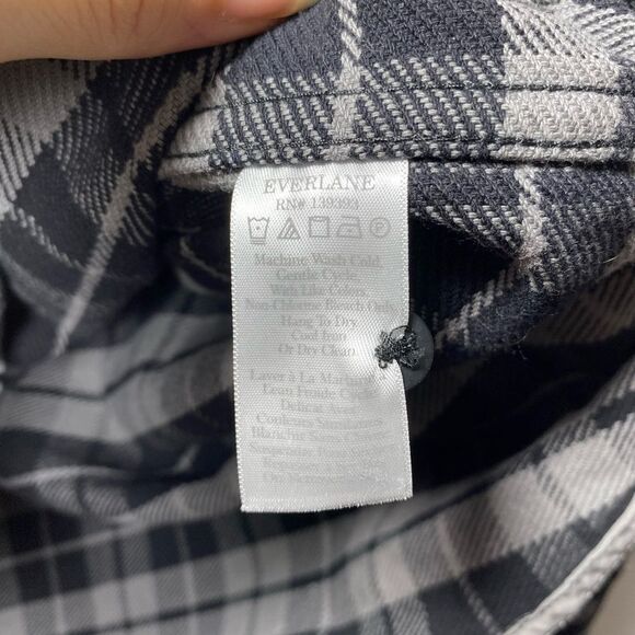 Everlane Men’s The Heavyweight Button Down Overshirt Shacket Pewter Plaid Medium - Picture 13 of 14